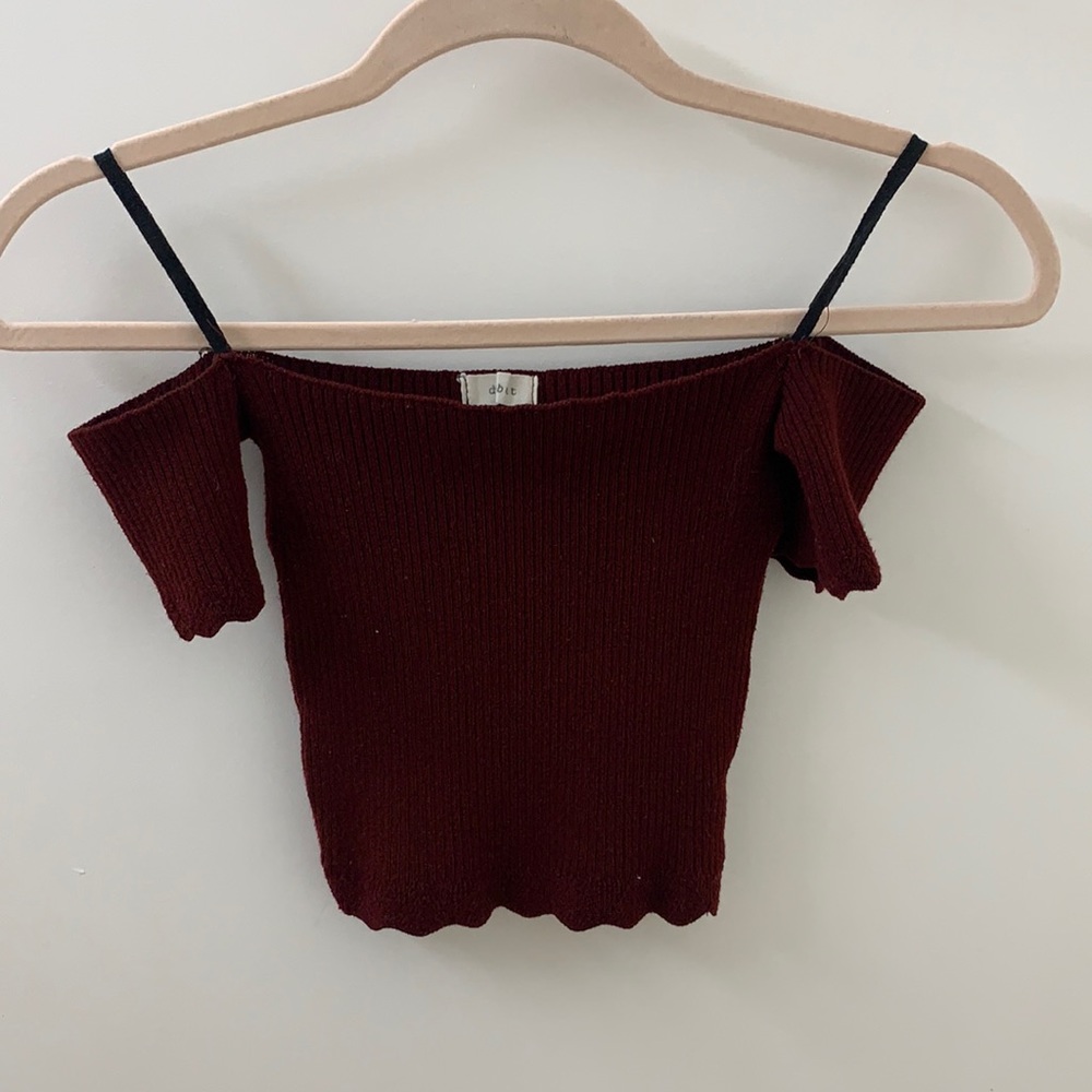 Burgundy crop top